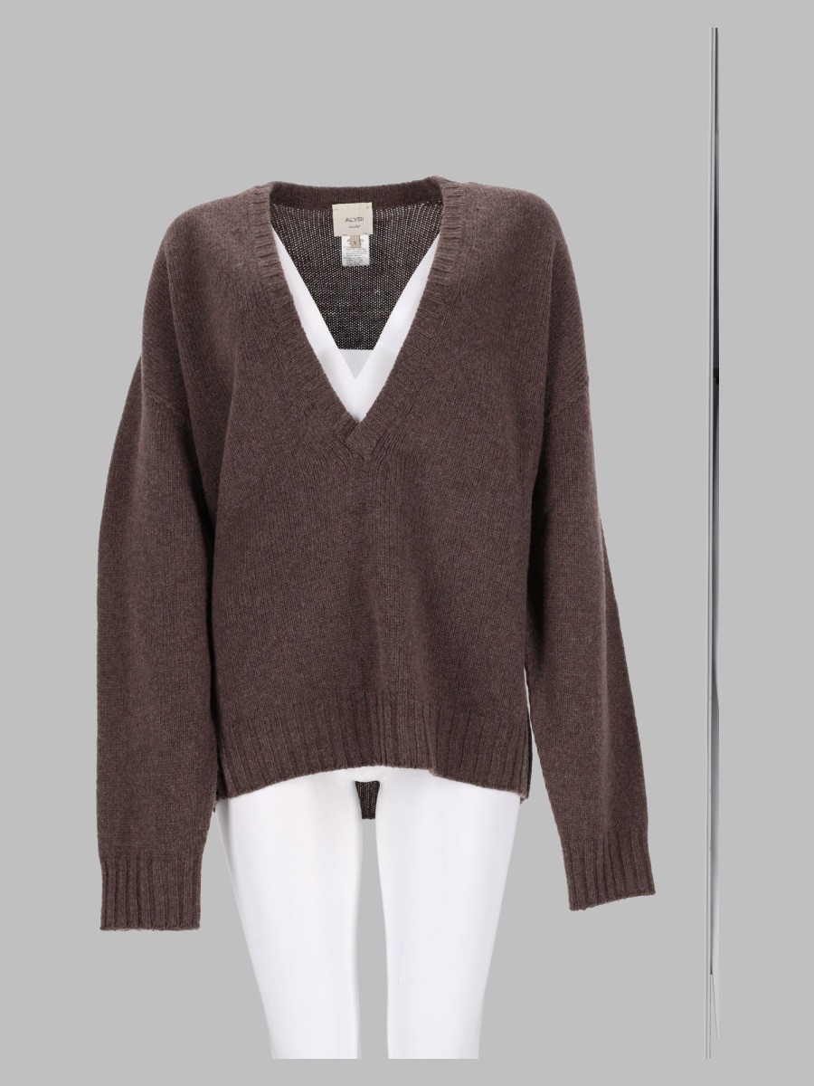 ALYSI Maglia Chunky Con Scollo A "V"