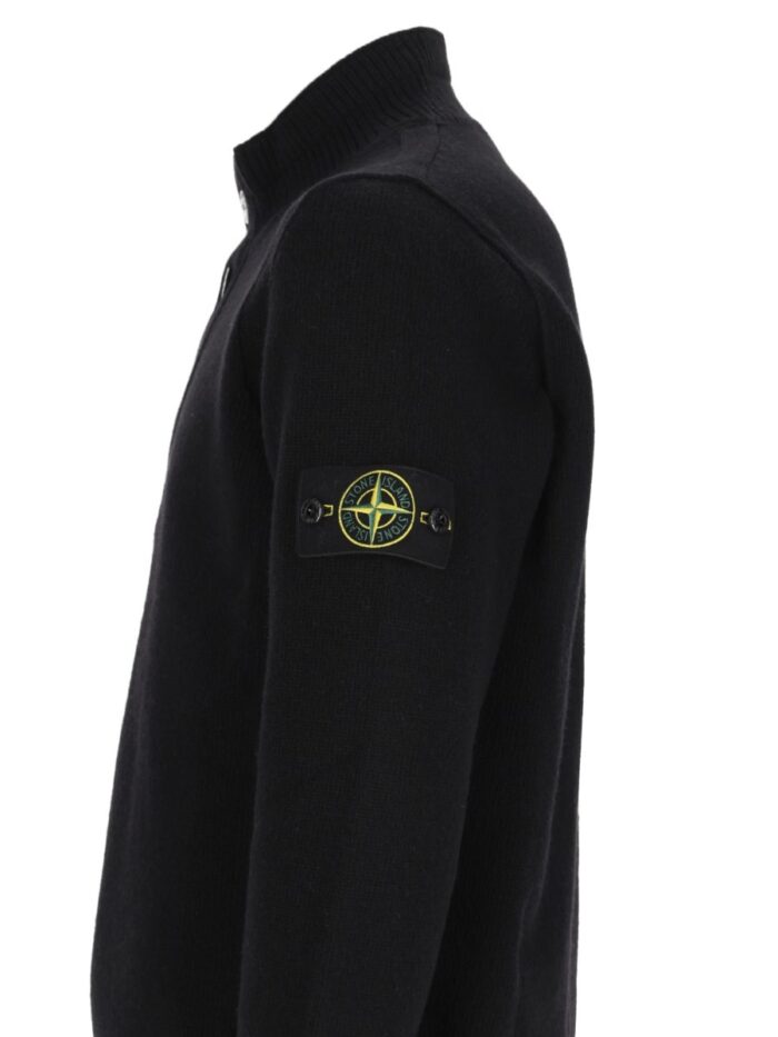 Stone Island Maglia Con Bottoni E Patch Logo