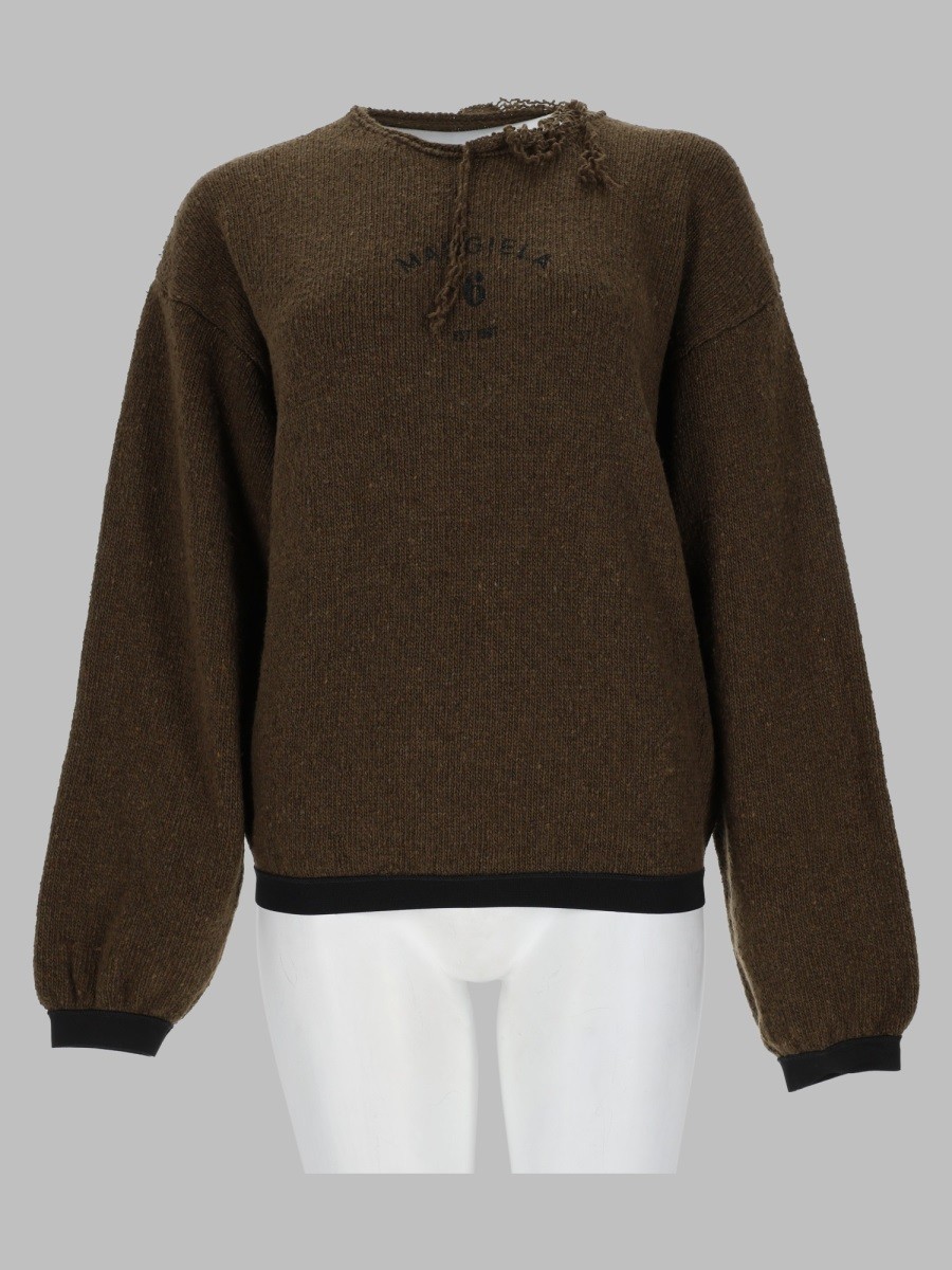 MM6 MAISON MARGIELA Maglia Con Dettagli Sfrangiati