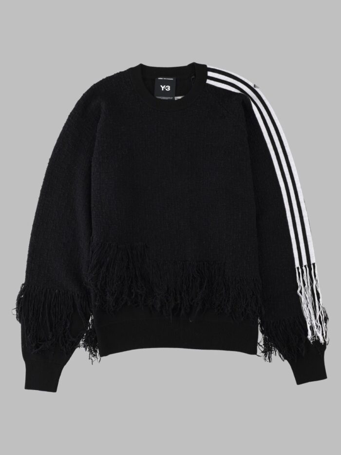 y 3 maglia con dettaglio sfrangiato Y - 3 Maglia Con Dettaglio Sfrangiato