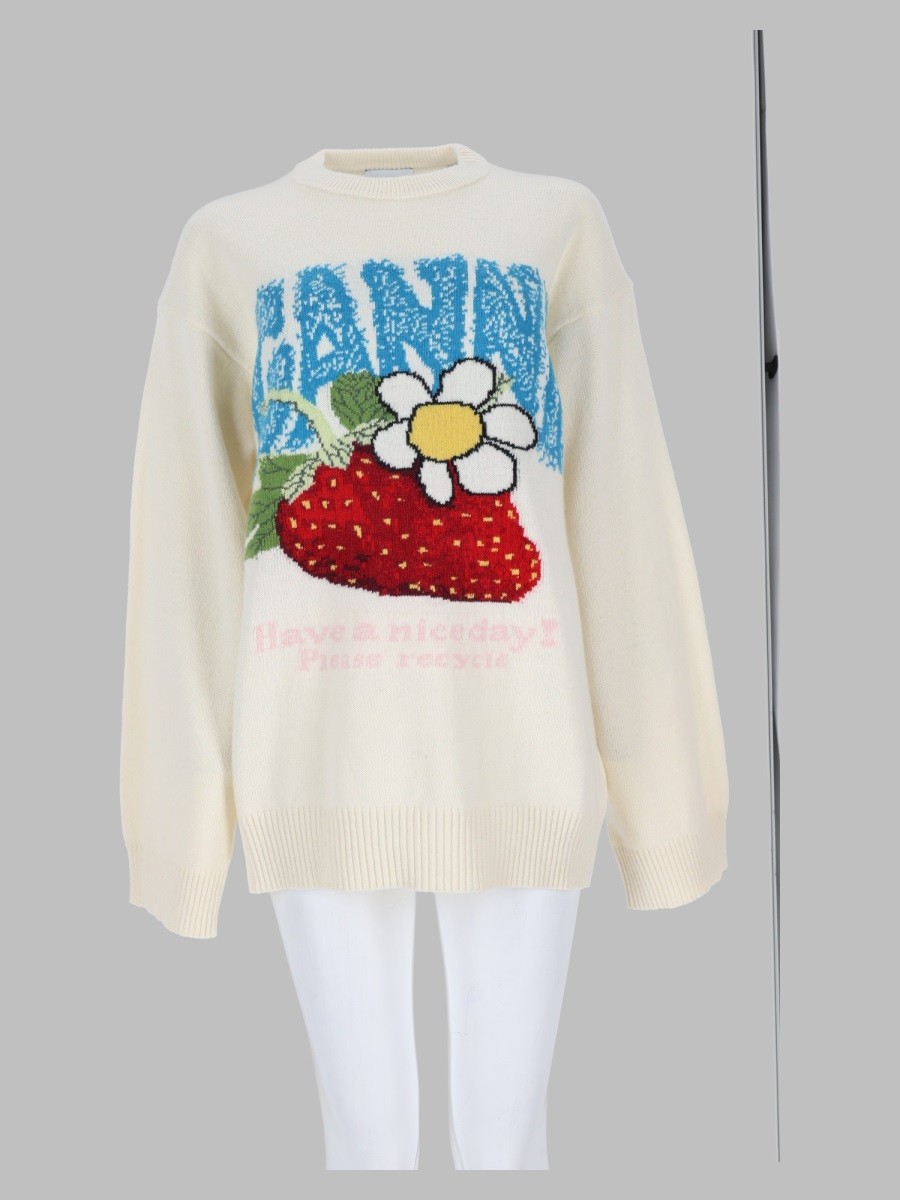 GANNI Maglia Con Logo