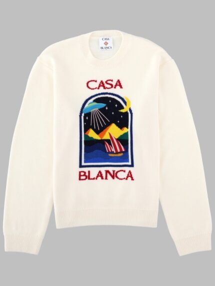 CASABLANCA MAGLIA CON LOGO E GRAFICA