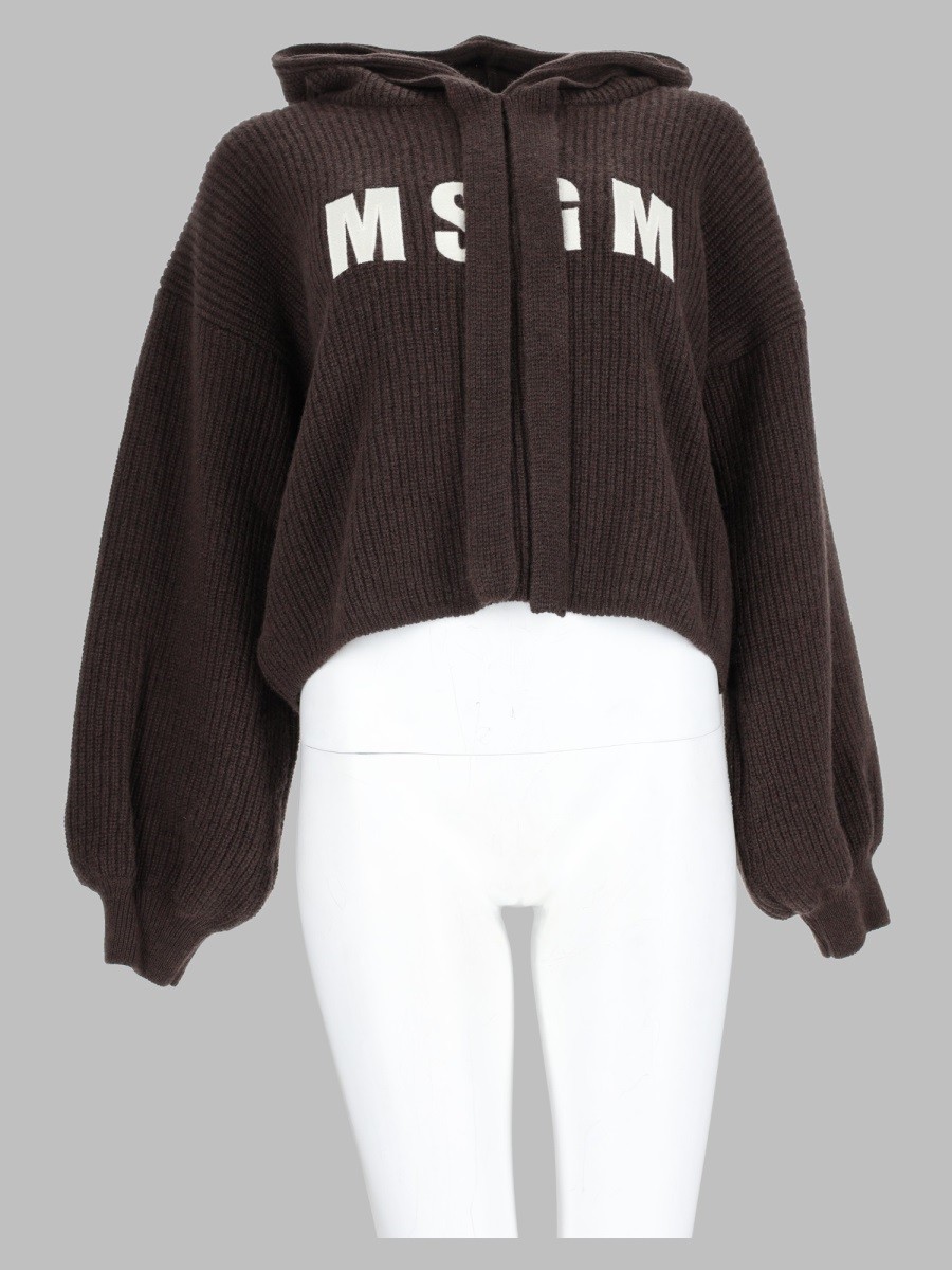 Msgm Maglia Con Zip E Logo