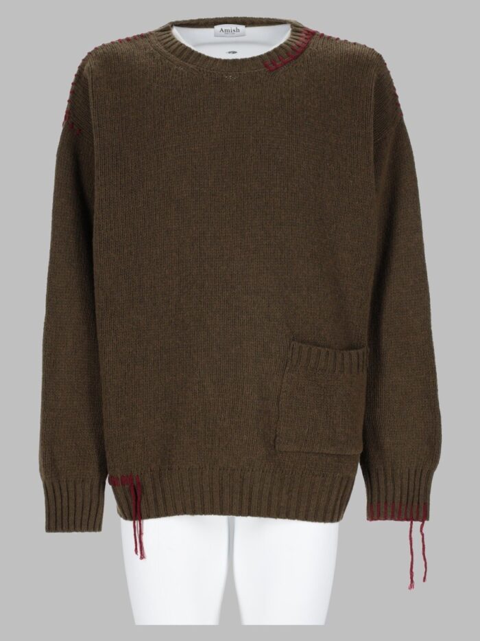 AMISH MAGLIA "CREW CROP" IN LANA