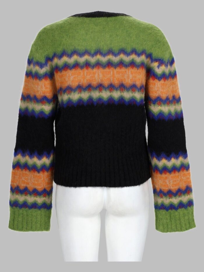 GANNI Maglia In Alpaca Con Motivo Fairisle