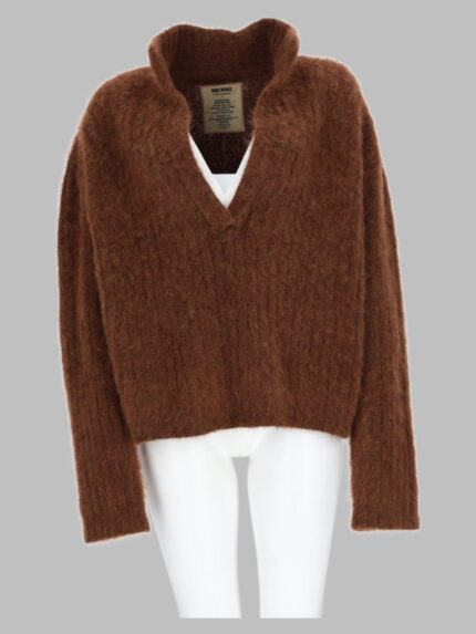 UMA WANG Maglia In Alpaca E Lana Con Scollo A V
