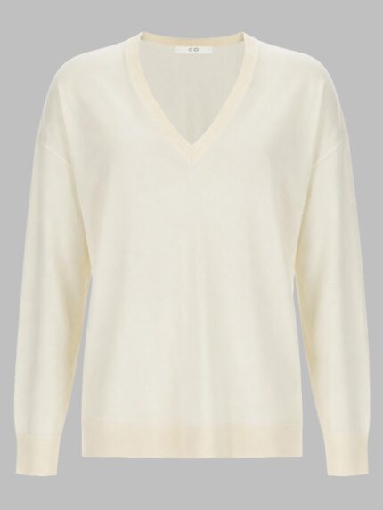 CO MAGLIA IN CASHMERE CON SCOLLO A V