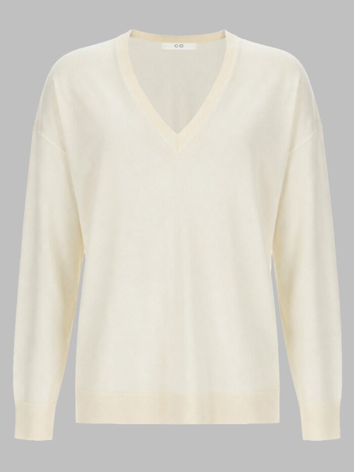 co maglia in cashmere con scollo a v CO MAGLIA IN CASHMERE CON SCOLLO A V