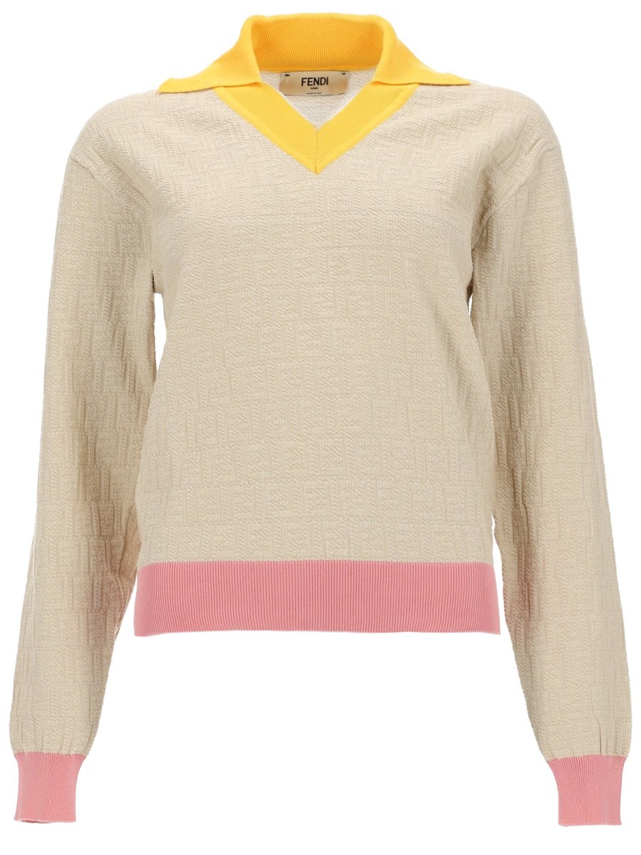 Fendi MAGLIA IN COTONE E SETA