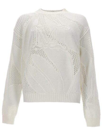 Max Mara MAGLIA IN COTONE RICAMATO