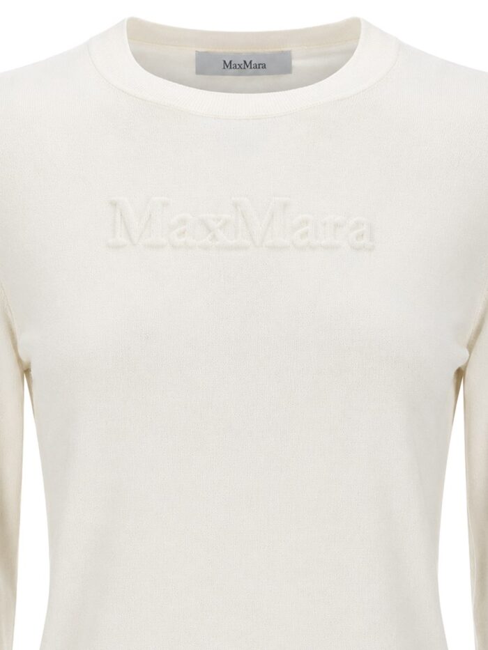 Max Mara Maglia In Filato Di Lana Con Logo A Rilievo