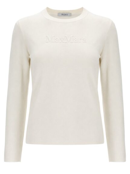 Max Mara Maglia In Filato Di Lana Con Logo A Rilievo