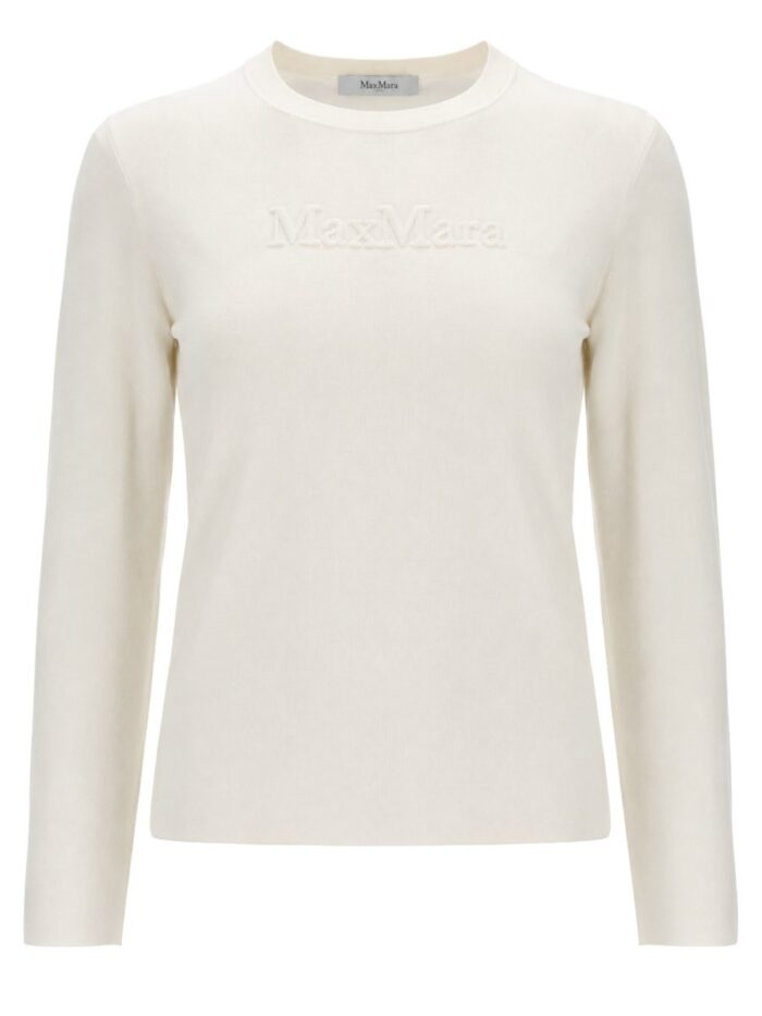 Max Mara Maglia In Filato Di Lana Con Logo A Rilievo