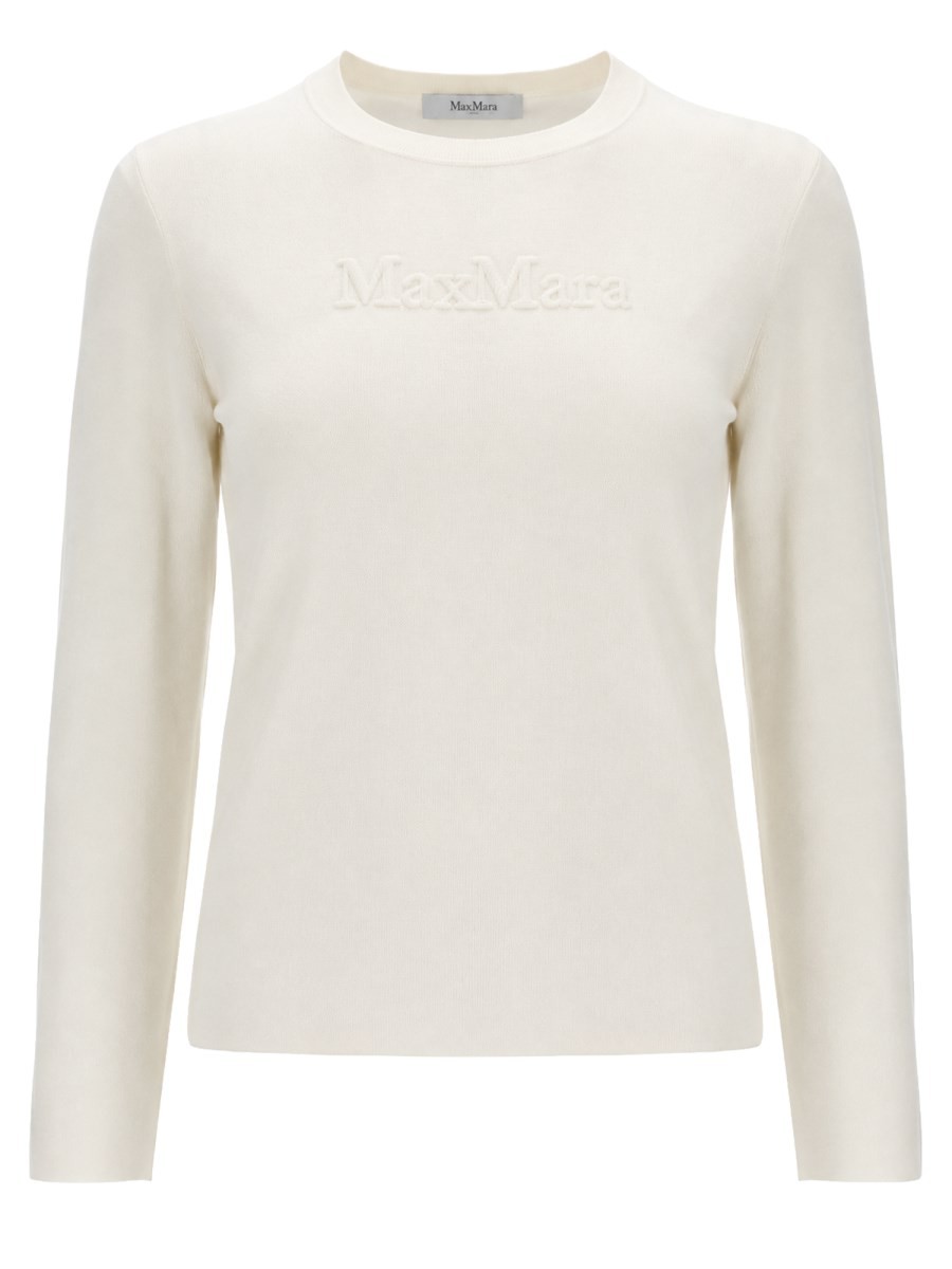 Max Mara Maglia In Filato Di Lana Con Logo A Rilievo