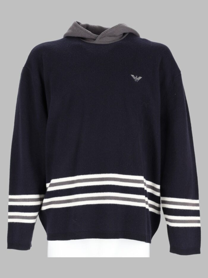 emporio armani maglia in lana con cappuccio Emporio Armani Maglia In Lana Con Cappuccio