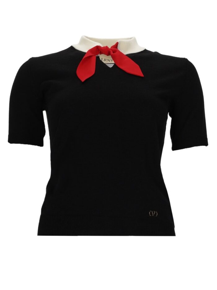 valentino garavani maglia in lana con fiocco Valentino Garavani MAGLIA IN LANA CON FIOCCO