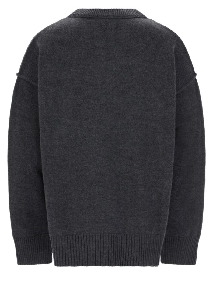 AMI PARIS MAGLIA IN LANA CON LOGO