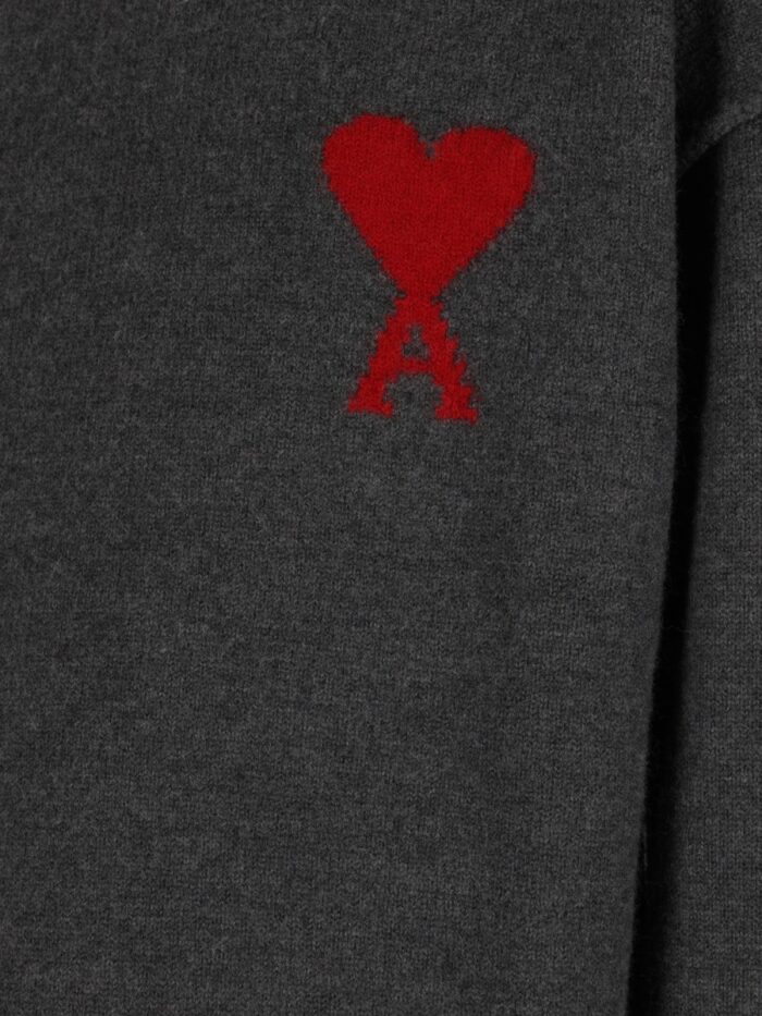 AMI PARIS MAGLIA IN LANA CON LOGO