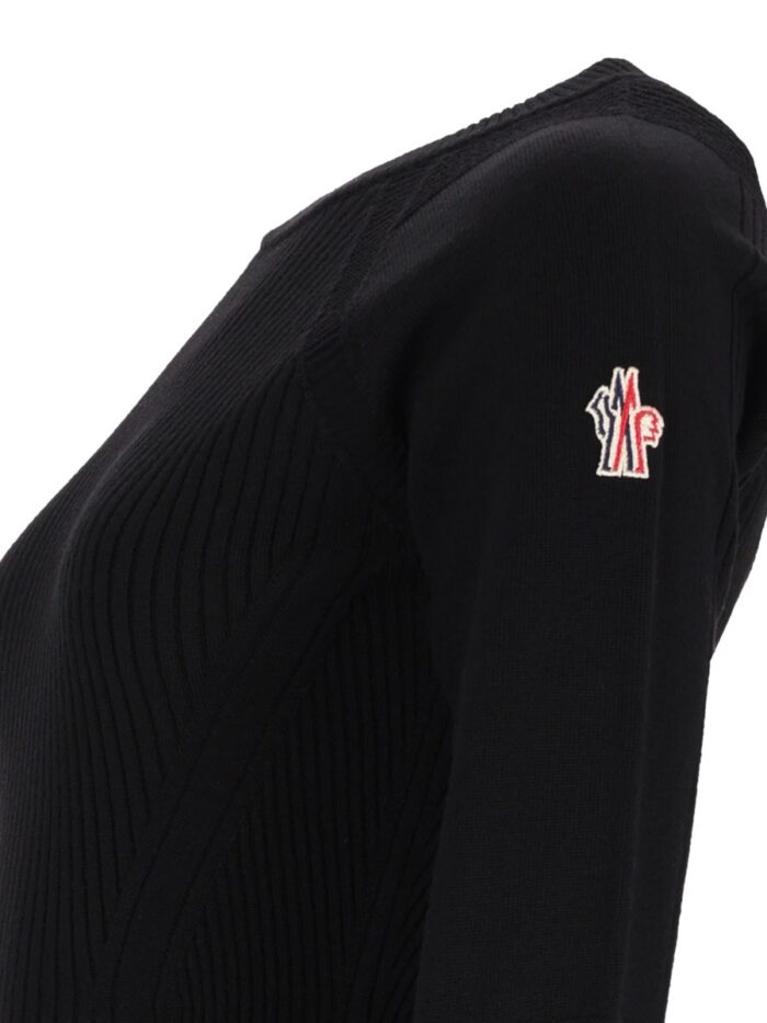 MONCLER GRENOBLE Maglia In Lana Con Patch Logo