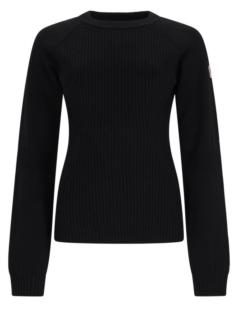 MONCLER GRENOBLE Maglia In Lana Con Patch Logo