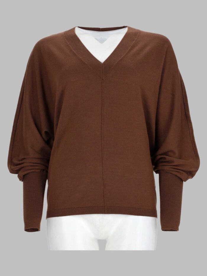 nude maglia in lana con scollo a v NUDE Maglia In Lana Con Scollo A V
