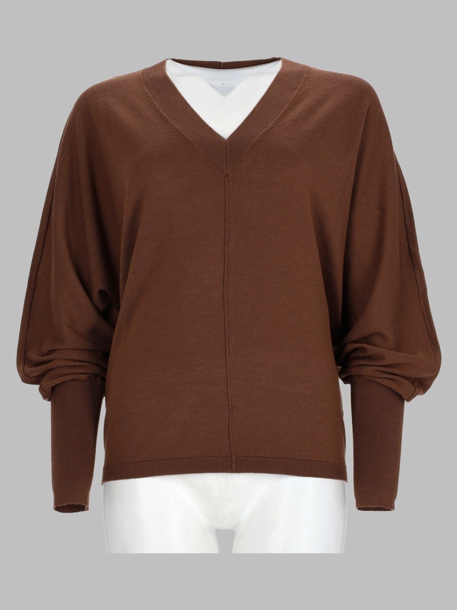 NUDE Maglia In Lana Con Scollo A V