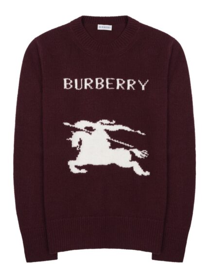Burberry Maglia In Lana E Cashmere Con Logo