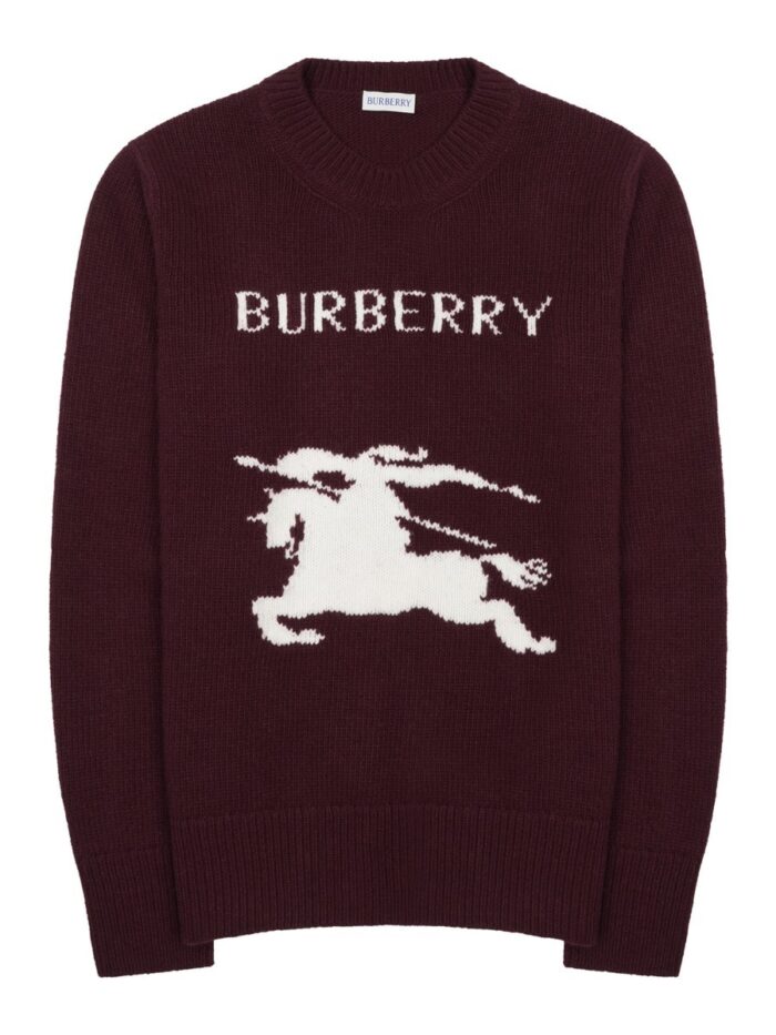 burberry maglia in lana e cashmere con logo Burberry Maglia In Lana E Cashmere Con Logo