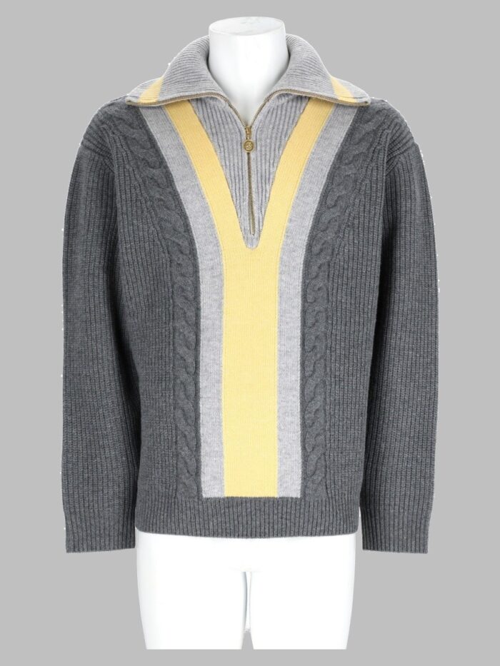 drole de monsieur maglia in lana e cashmere con zip Drole De Monsieur Maglia In Lana E Cashmere Con Zip