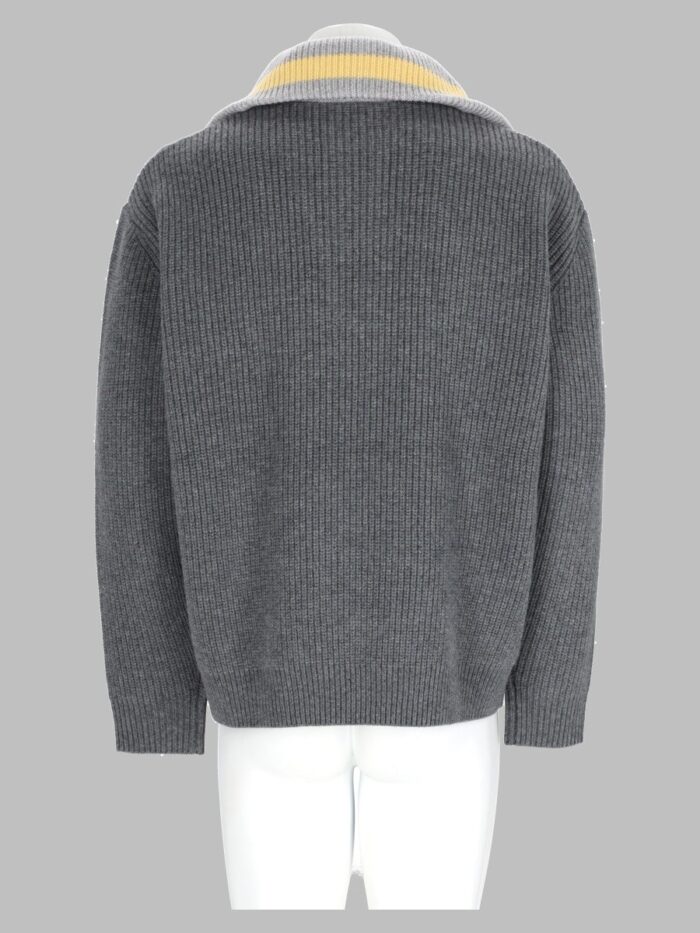 Drole De Monsieur Maglia In Lana E Cashmere Con Zip