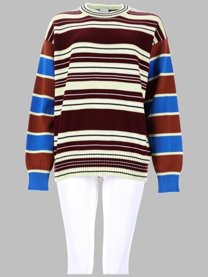 paul smith maglia in lana e cotone a righe PAUL SMITH MAGLIA IN LANA E COTONE A RIGHE