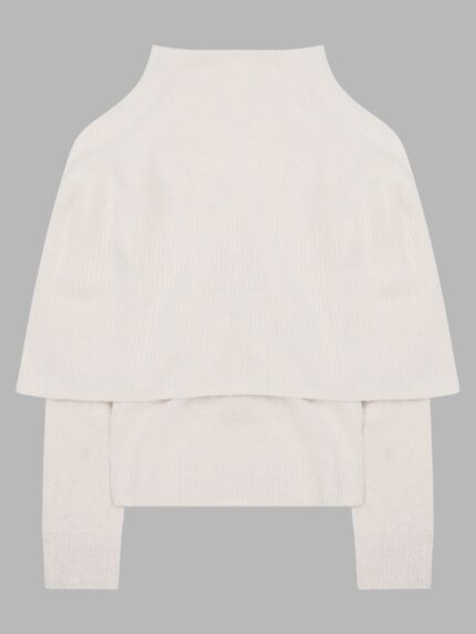ALYSI Maglia In Lana Merino Con Collo A Cappa