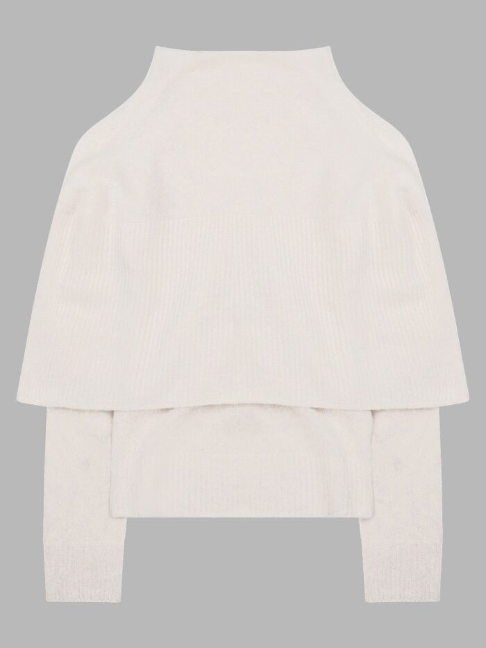 ALYSI Maglia In Lana Merino Con Collo A Cappa