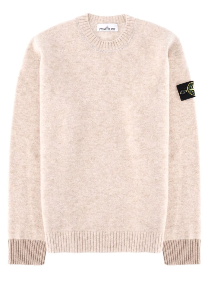 stone island maglia in misto alpaca e lana con patch logo Stone Island Maglia In Misto Alpaca E Lana Con Patch Logo