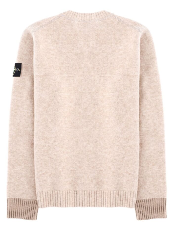Stone Island Maglia In Misto Alpaca E Lana Con Patch Logo