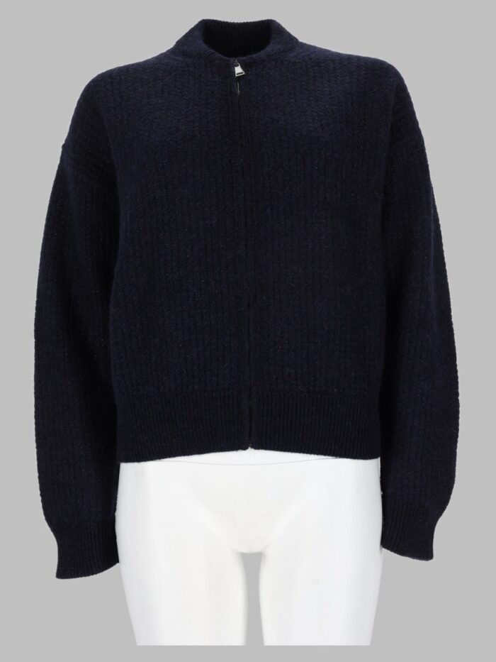 Fabiana Filippi Maglia In Misto Lana E Cotone Con Zip
