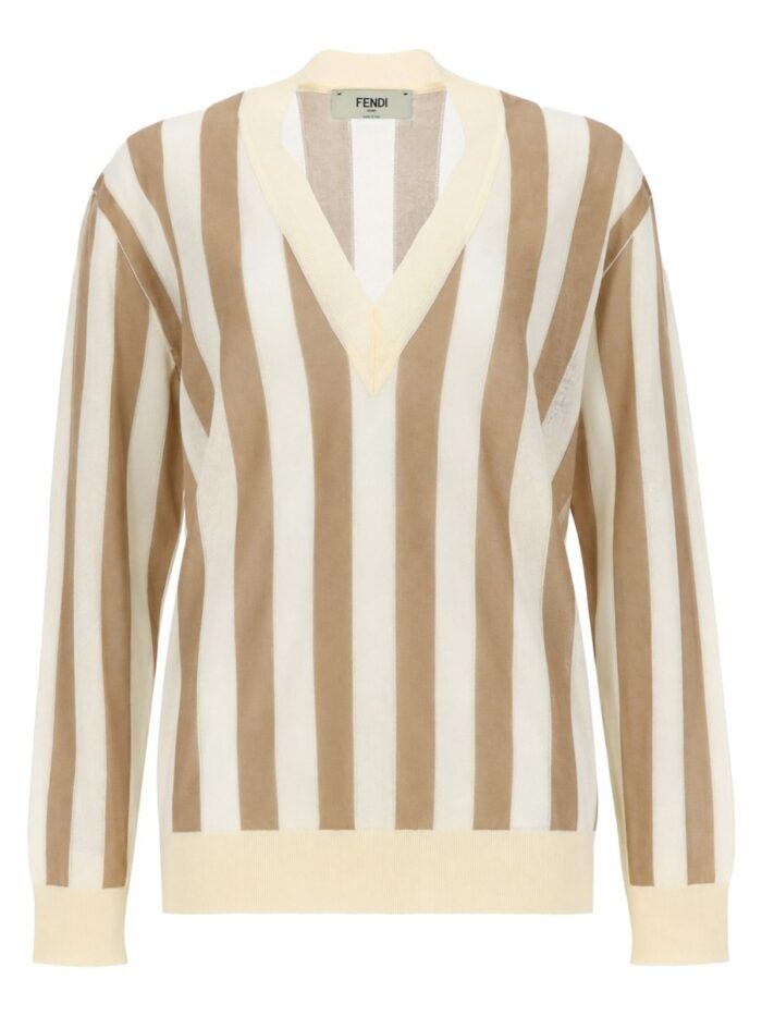 Fendi MAGLIA IN SETA PEQUIN