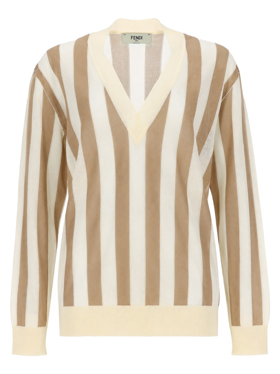 Fendi MAGLIA IN SETA PEQUIN