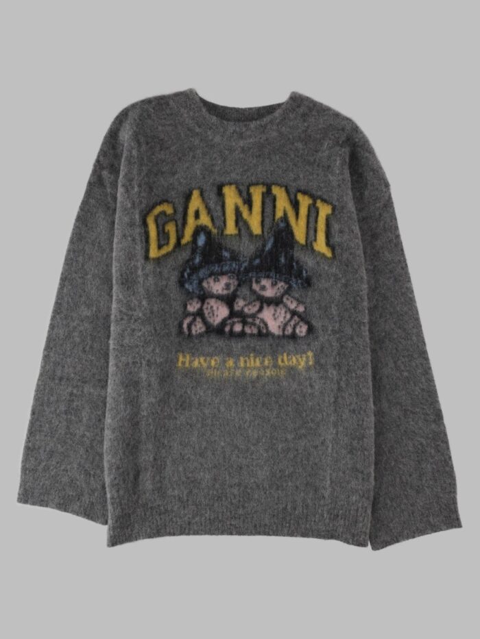 GANNI Maglia "Teddy Mushroom" In Alpaca