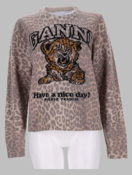 GANNI Maglia "Tiger" Con Logo