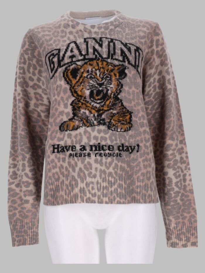 GANNI Maglia "Tiger" Con Logo