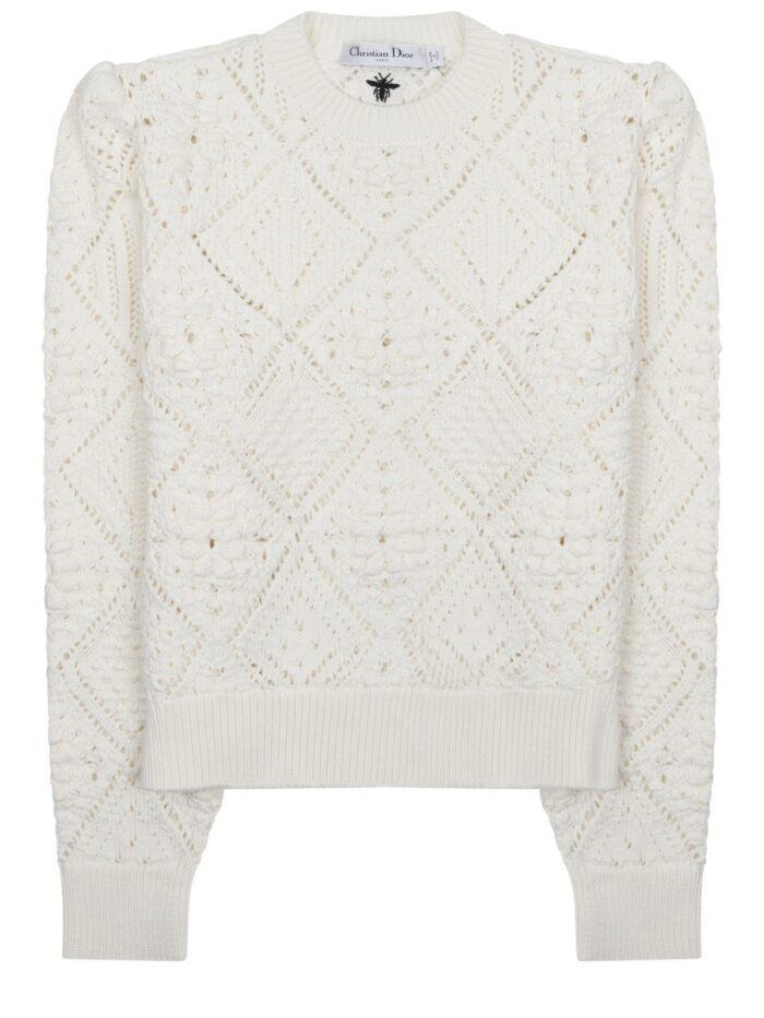 dior maglia traforata in cotone Dior MAGLIA TRAFORATA IN COTONE