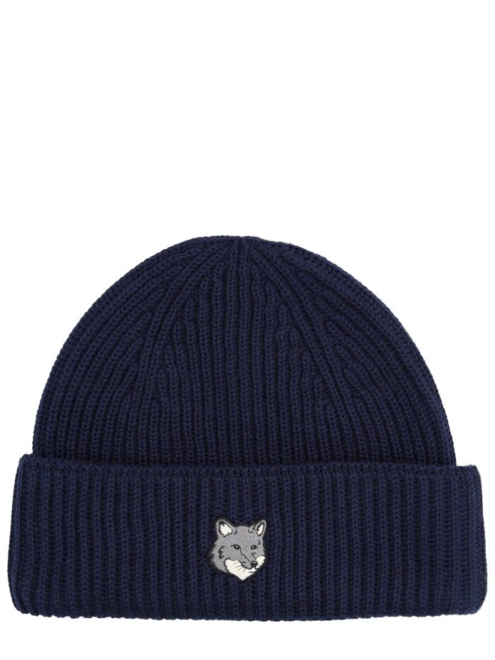 Maison Kitsune BEANIE WITH FOX PATCH