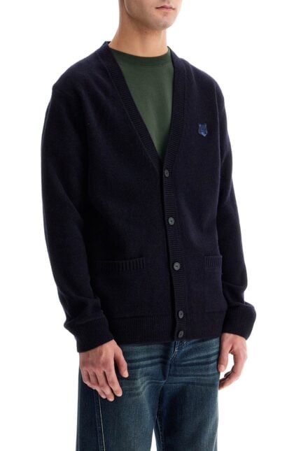 MAISON KITSUNE Bold Fox Head Wool Cardigan