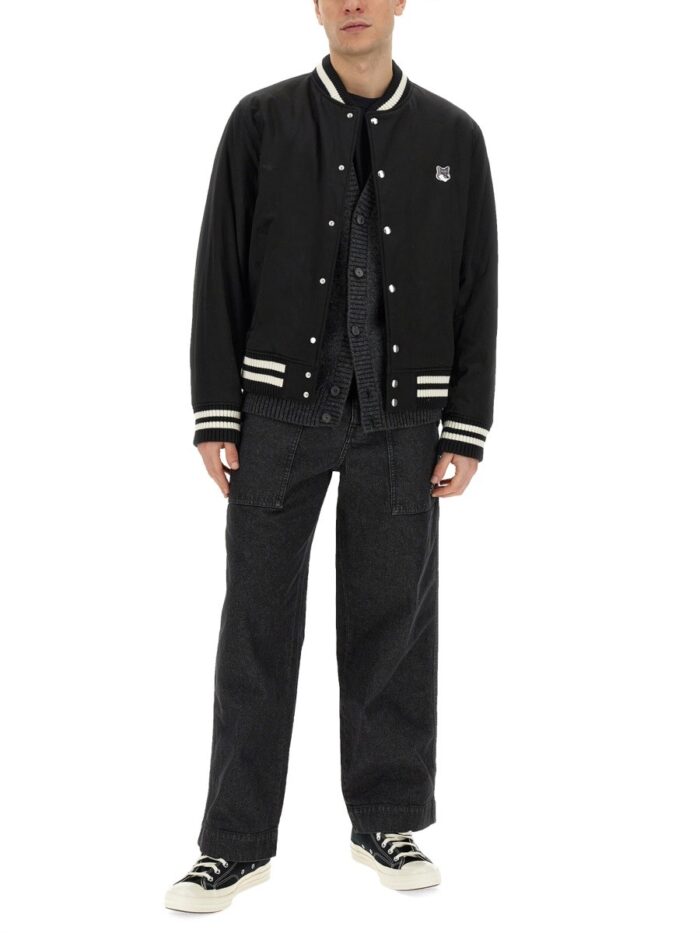 Maison Kitsune BOMBER JACKET WITH LOGO