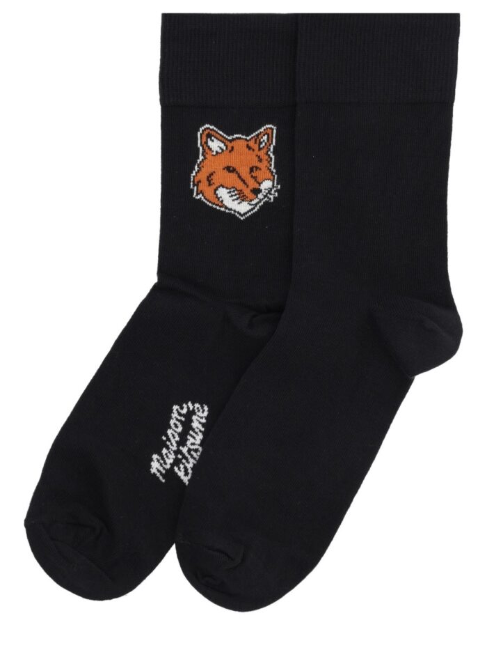 Maison Kitsune CALZINI "FOX HEAD" CON LOGO