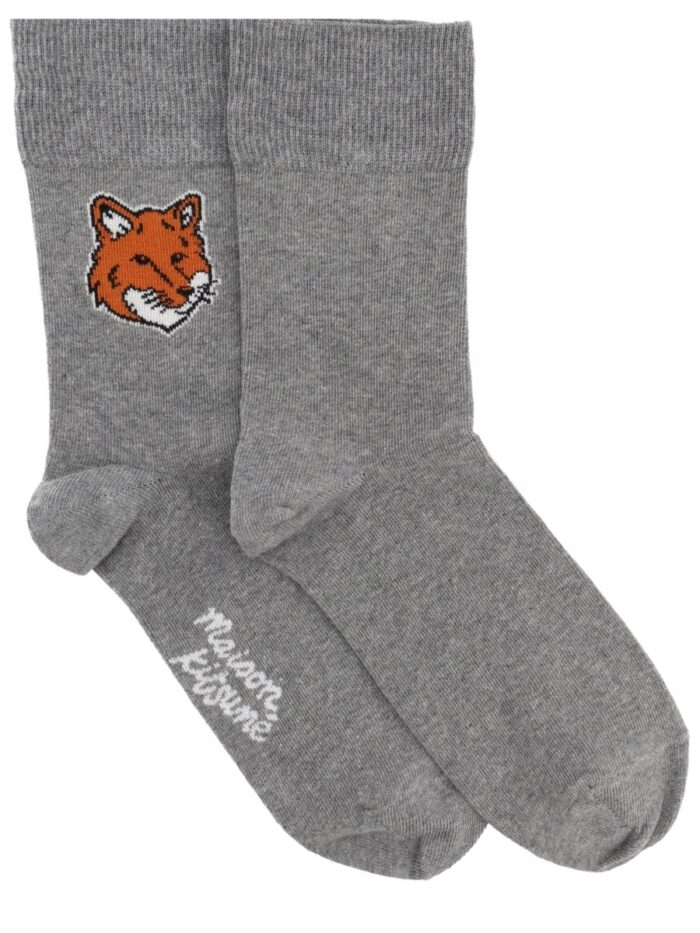 Maison Kitsune CALZINI "FOX HEAD" CON LOGO