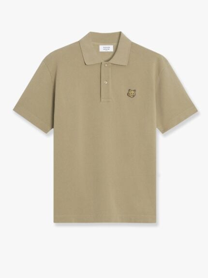 Maison Kitsune Cotton Polo Shirt With Iconic Logo Patch