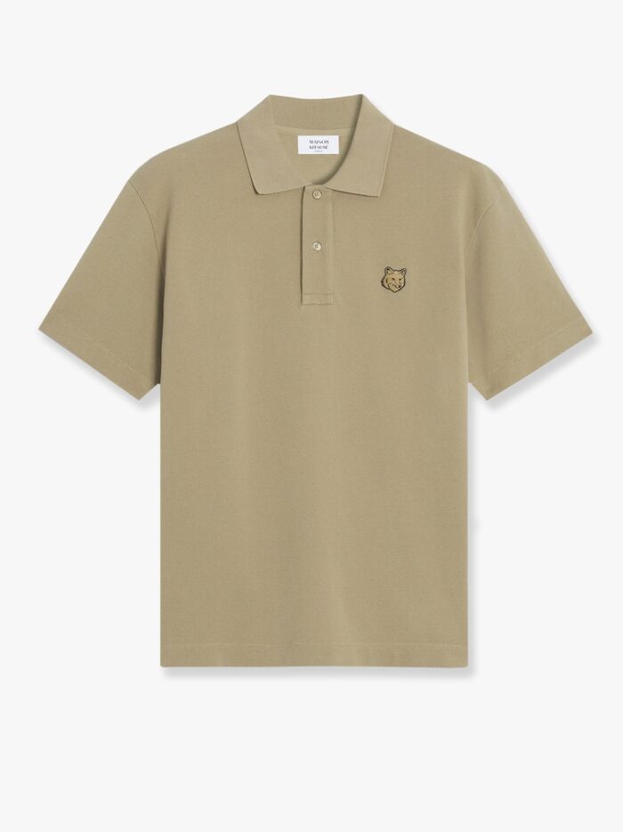 Maison Kitsune Cotton Polo Shirt With Iconic Logo Patch