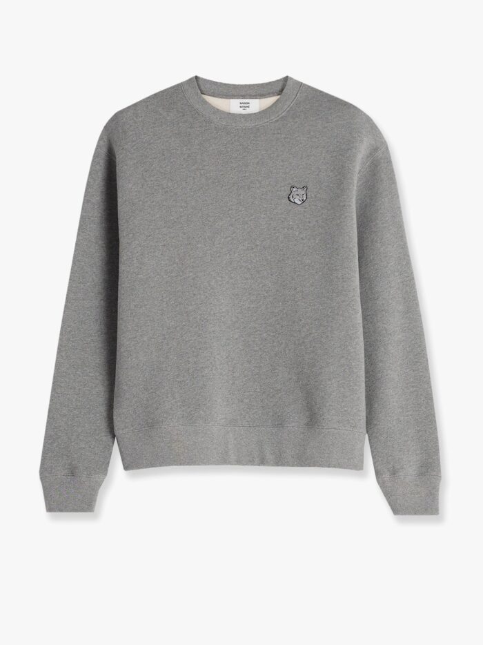 Maison Kitsune Cotton Sweatshirt With Bold Fox Head Patch